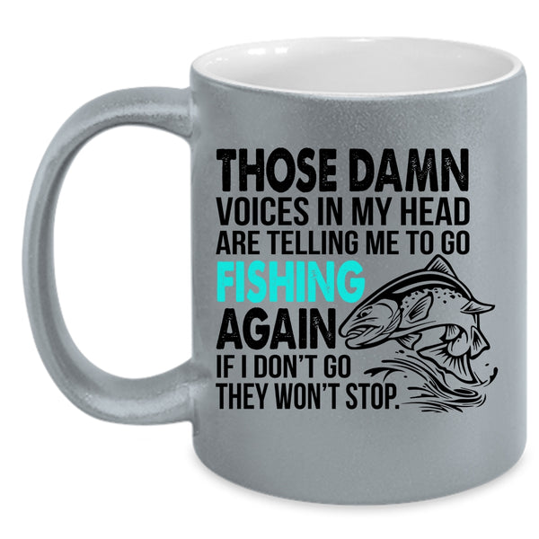 Cool Gift For Fisher Coffee Mug, Go Fishing Accent Mug