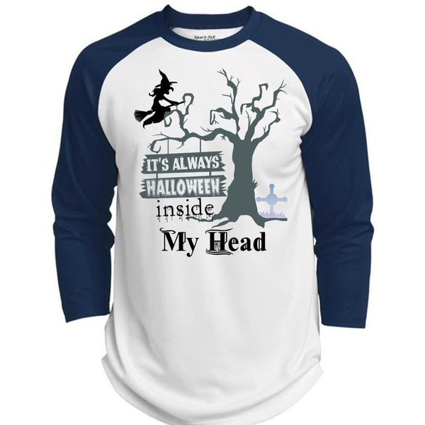 It's Always Halloween Inside My Head T Shirt, Wait For Halloween T Shirt, Awesome T-Shirts  (Polyester Game Baseball Jersey)