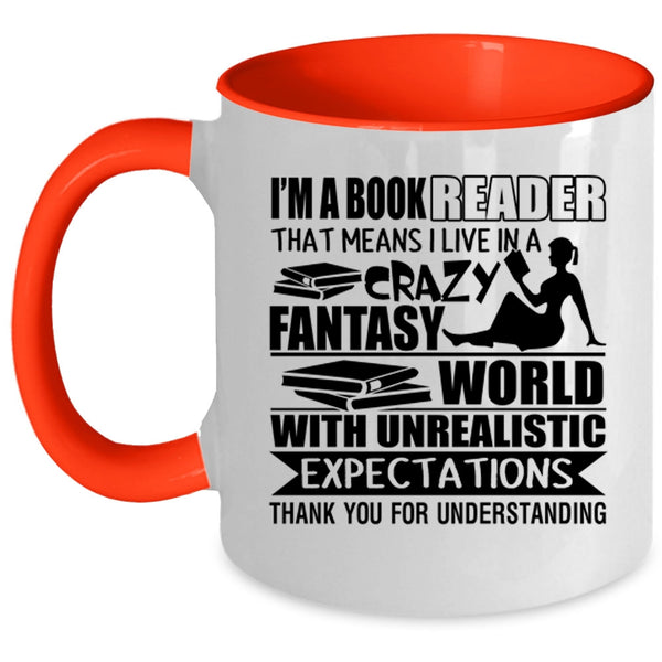 Cute Gift For Booker Coffee Mug, I'm A Book Reader Accent Mug