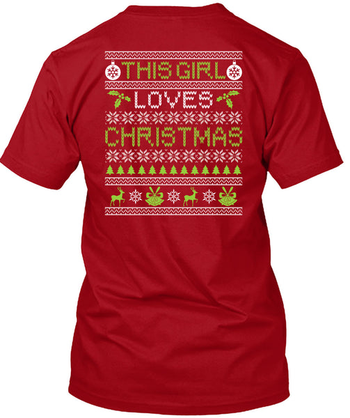 This Girl Loves Christmas T Shirt, Funny Winter T Shirt
