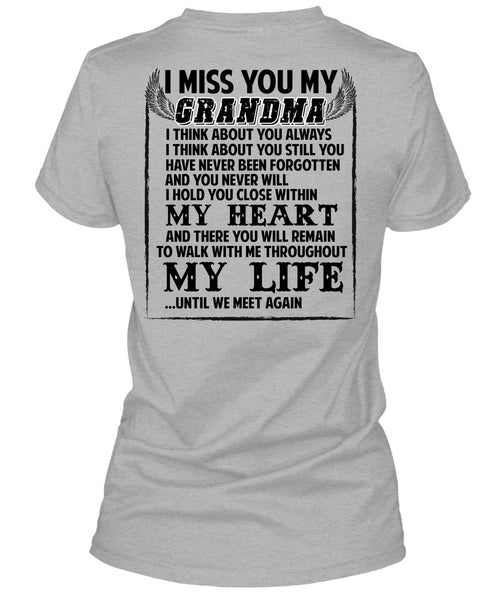 I Miss You My Grandma T Shirt, I Love Nana T Shirt