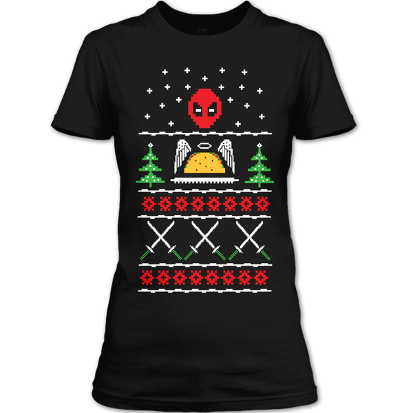 A black t-shirt with the shopify logo