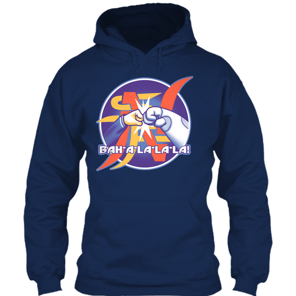 A black t-shirt with the shopify logo