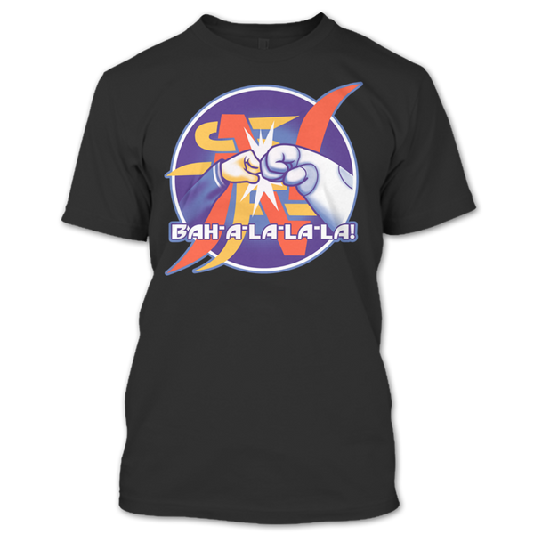 A black t-shirt with the shopify logo