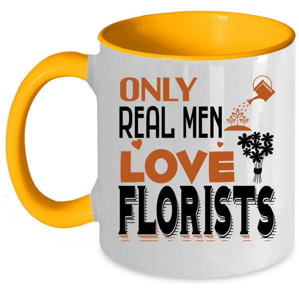 Awesome Husband Coffee Mug, Only Real Men Love Florists Accent Mug