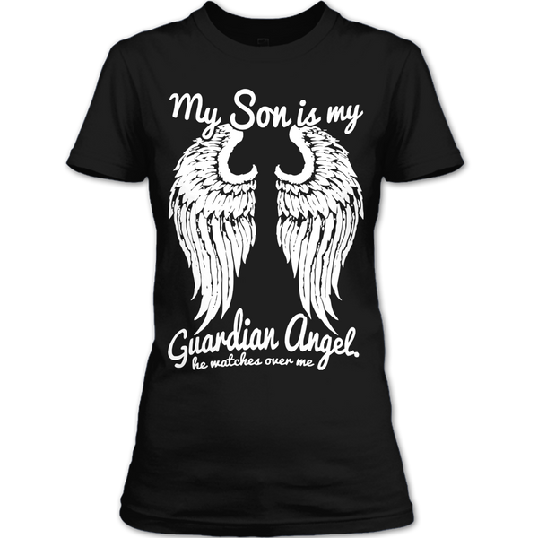 A black t-shirt with the shopify logo