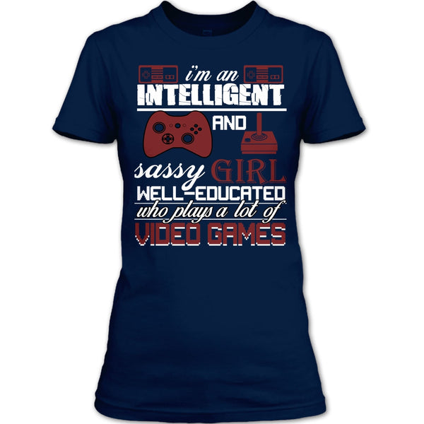 I'm An Intelligent T Shirt, Sasy Girl Well-Educated T Shirt