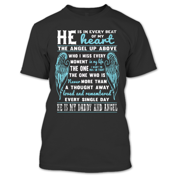 A black t-shirt with the shopify logo