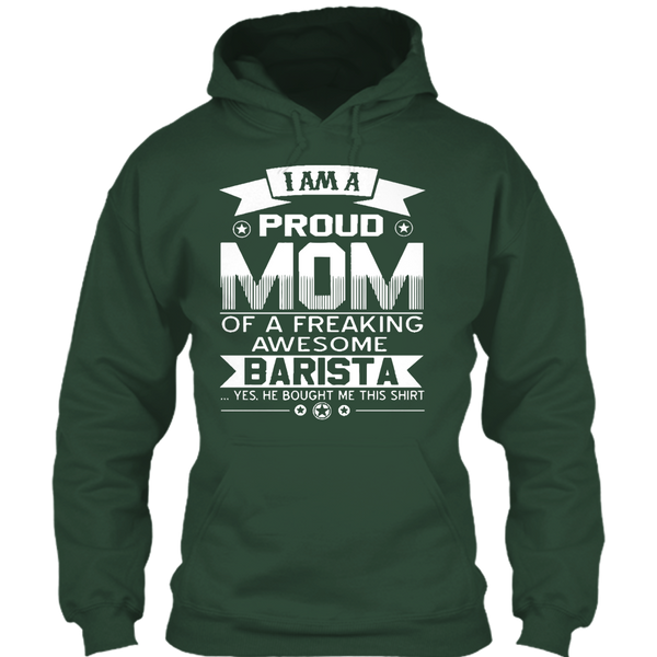 A black t-shirt with the shopify logo