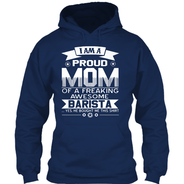 A black t-shirt with the shopify logo