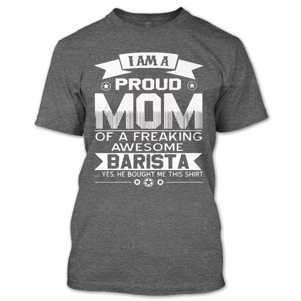 A black t-shirt with the shopify logo