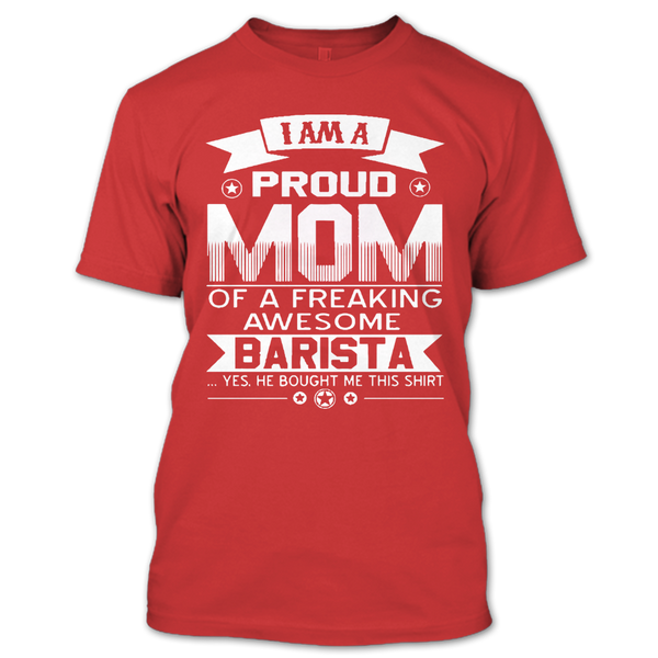 A black t-shirt with the shopify logo