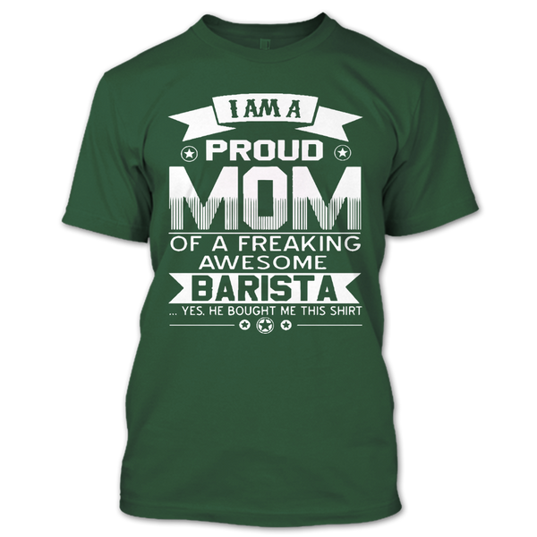 A black t-shirt with the shopify logo