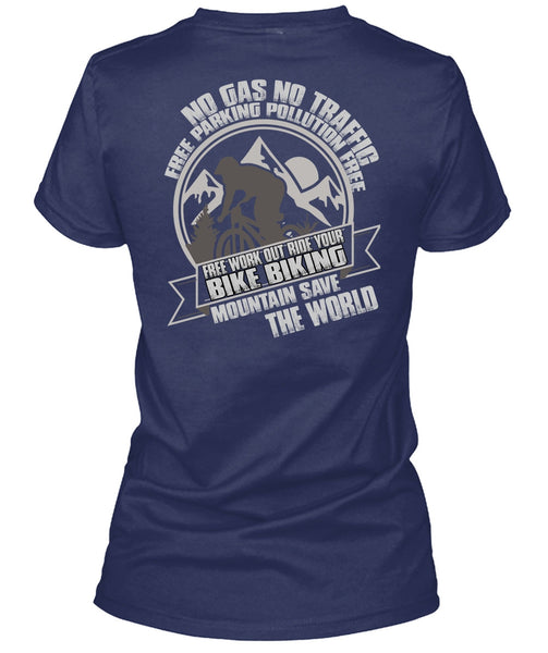 Ride Your Bike Biking T Shirt, Mountain Save The World T Shirt