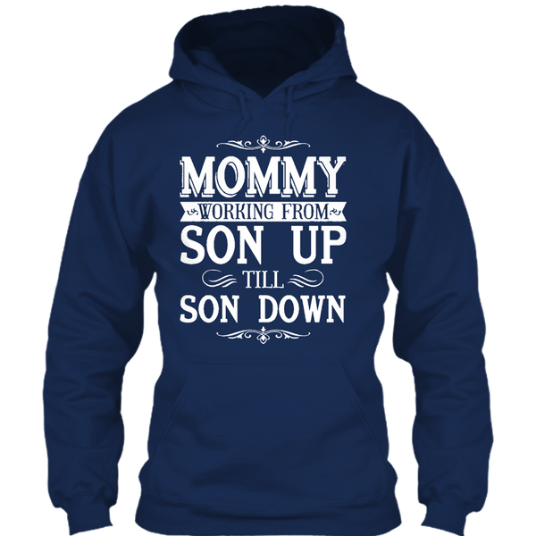 A black t-shirt with the shopify logo