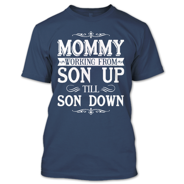 A black t-shirt with the shopify logo