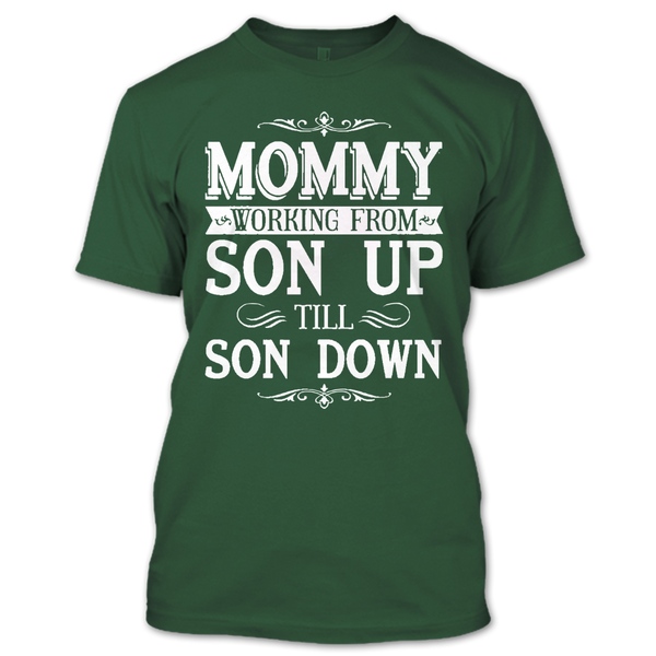 A black t-shirt with the shopify logo