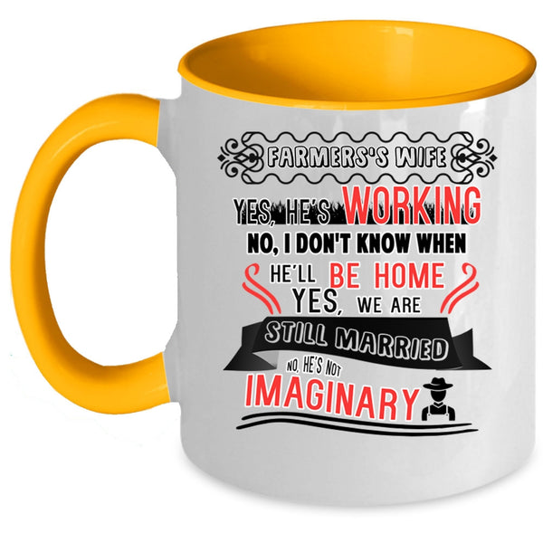 Cute Gift For Farmer's Wife Coffee Mug, Farmer's Wife Accent Mug