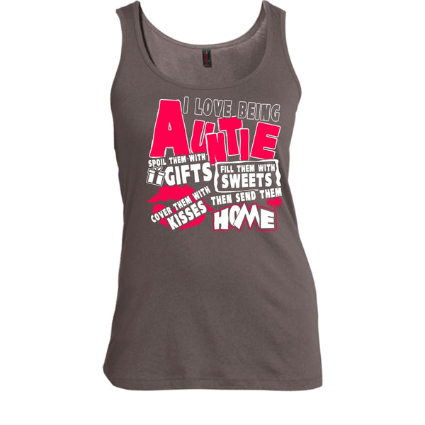 I Love Being Auntie T Shirt, I Am A Aunt Tank Top