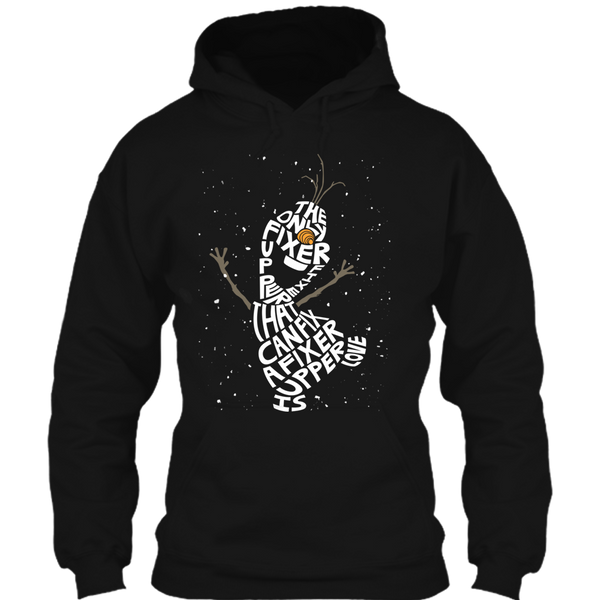 A black t-shirt with the shopify logo