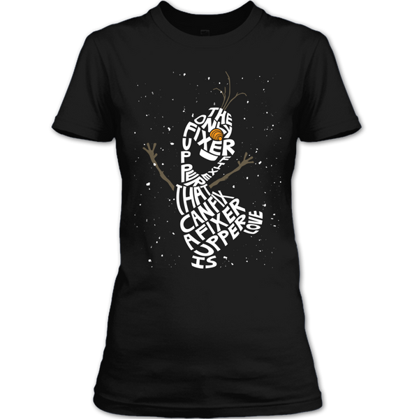 A black t-shirt with the shopify logo