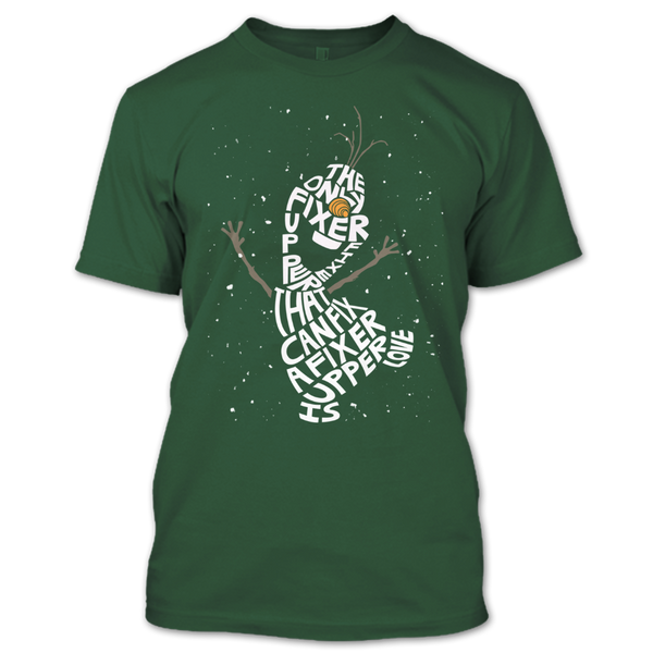 A black t-shirt with the shopify logo