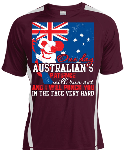 On Day Australian's Patience T Shirt, Being A Veteran T Shirt, Cool Shirt