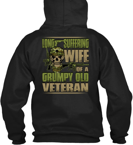 Long Suffering Wife T Shirt, Grumpy Old Veteran T Shirt