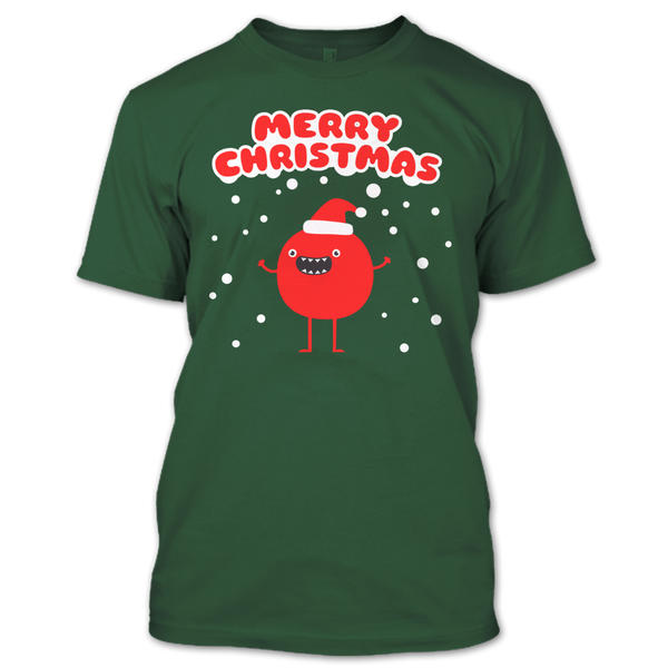 A black t-shirt with the shopify logo