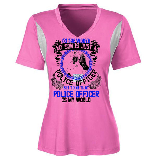 Police Officer Is My World T Shirt, I Love Police T Shirt, Awesome T-Shirts