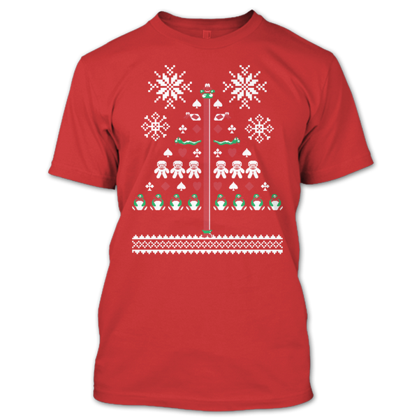 A black t-shirt with the shopify logo