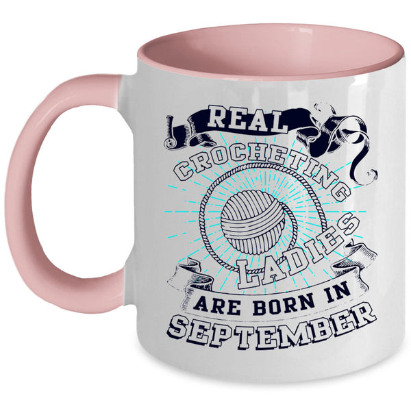 Born In September Coffee Mug, Real Crocheting Ladies Accent Mug