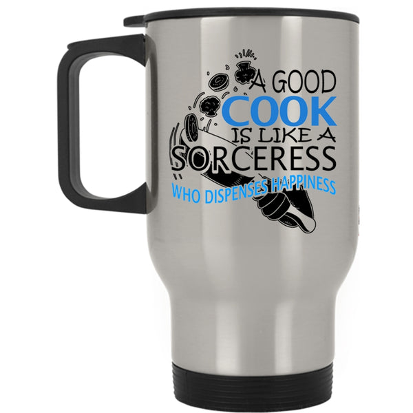I Love Cooking Travel Mug, A Good Cook Is Like A Sorceress Mug