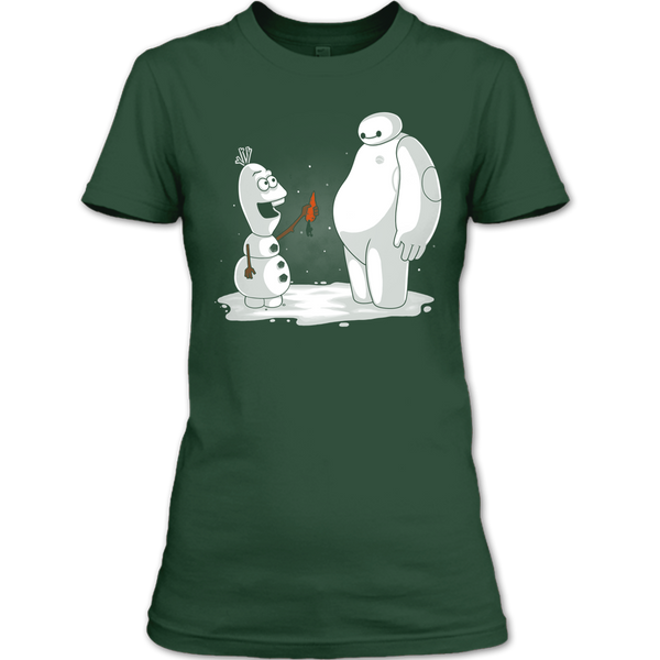 A black t-shirt with the shopify logo