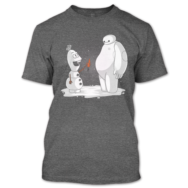 A black t-shirt with the shopify logo