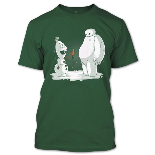 A black t-shirt with the shopify logo