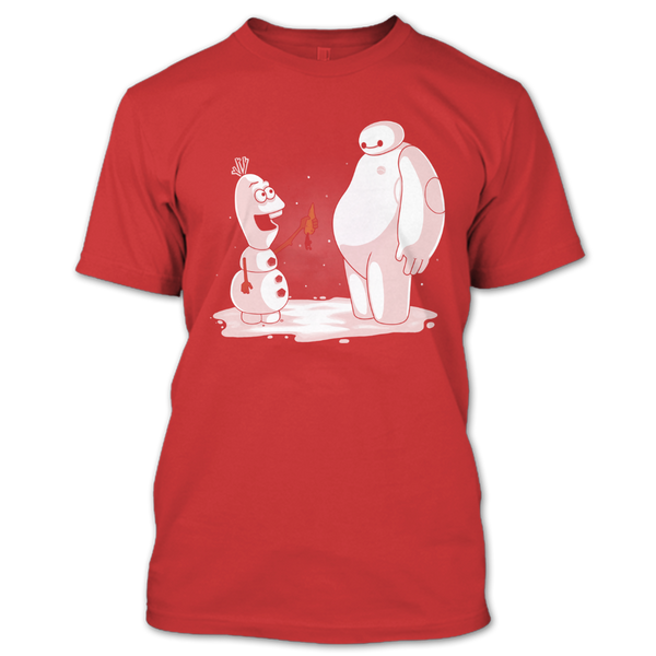 A black t-shirt with the shopify logo