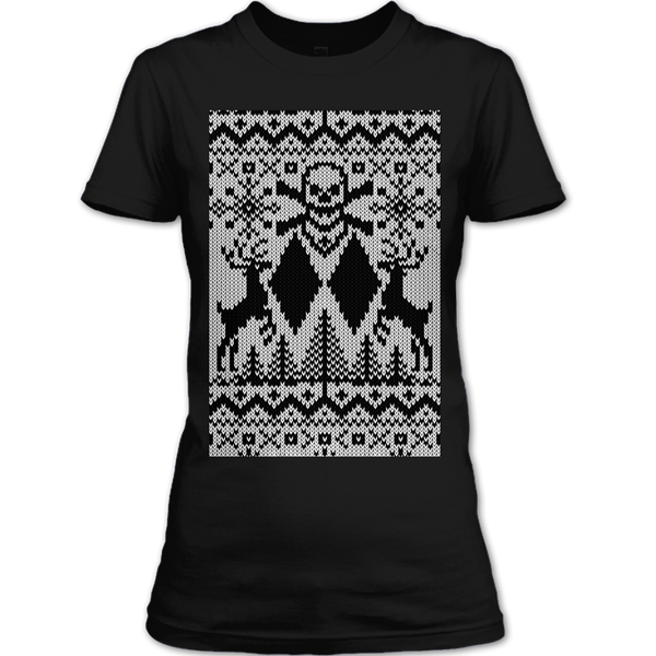 A black t-shirt with the shopify logo