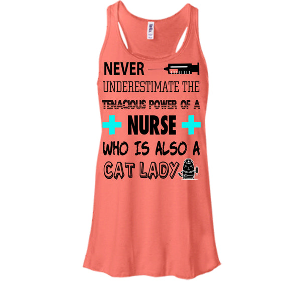 Never Underestimate T Shirt, Who Is Also A Cat Lady T Shirt, Awesome t-shirts