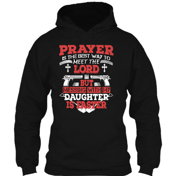 A black t-shirt with the shopify logo