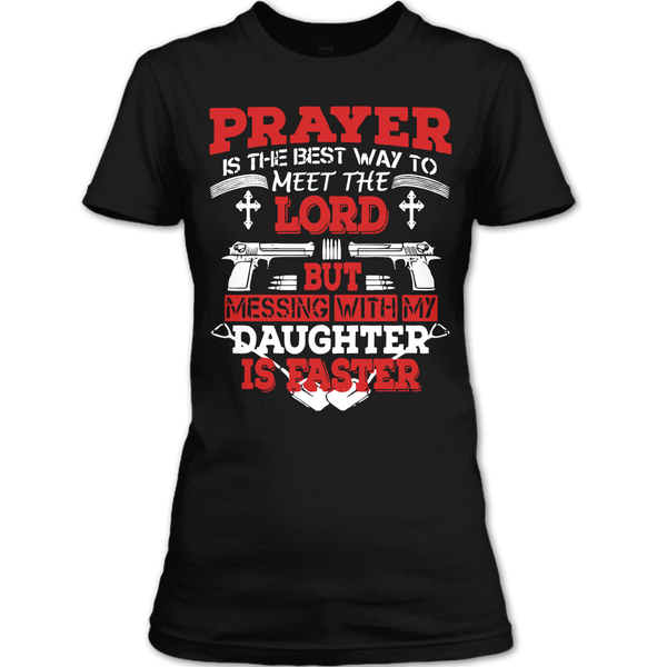 A black t-shirt with the shopify logo