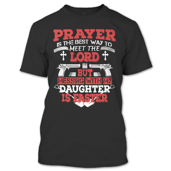 A black t-shirt with the shopify logo