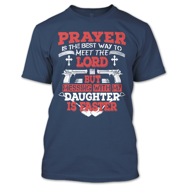 A black t-shirt with the shopify logo