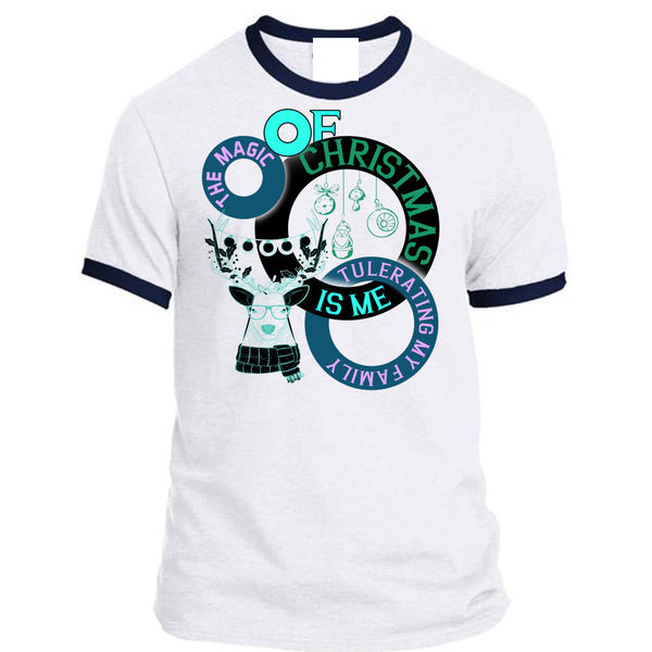 A black t-shirt with the shopify logo