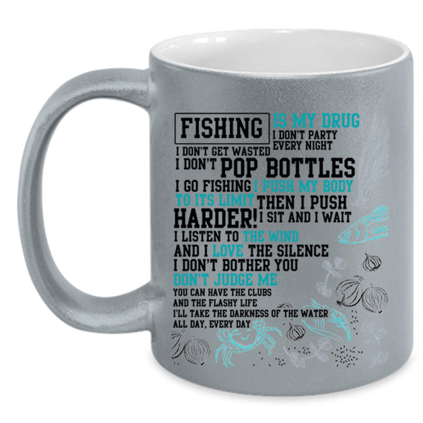 Cool Fisher Coffee Mug, I Go Fishing Accent Mug