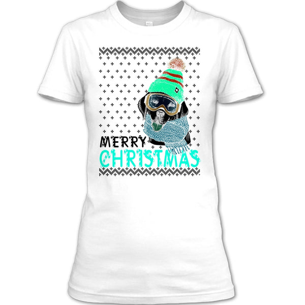 Dog Merry Christmas T Shirt, Coolest Merry Christmas Gift T Shirt