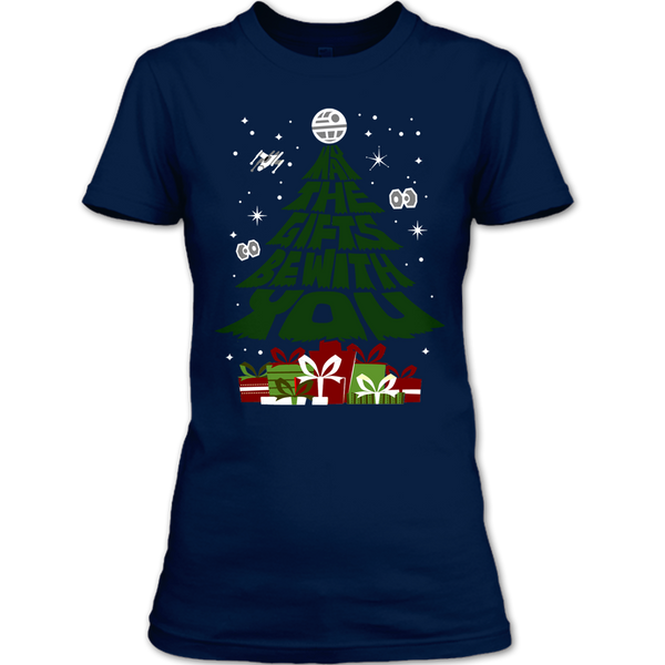 A black t-shirt with the shopify logo