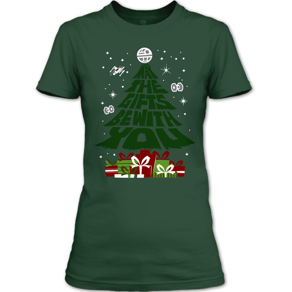 A black t-shirt with the shopify logo