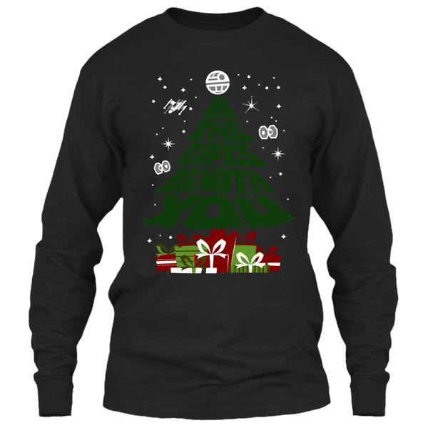 A black t-shirt with the shopify logo