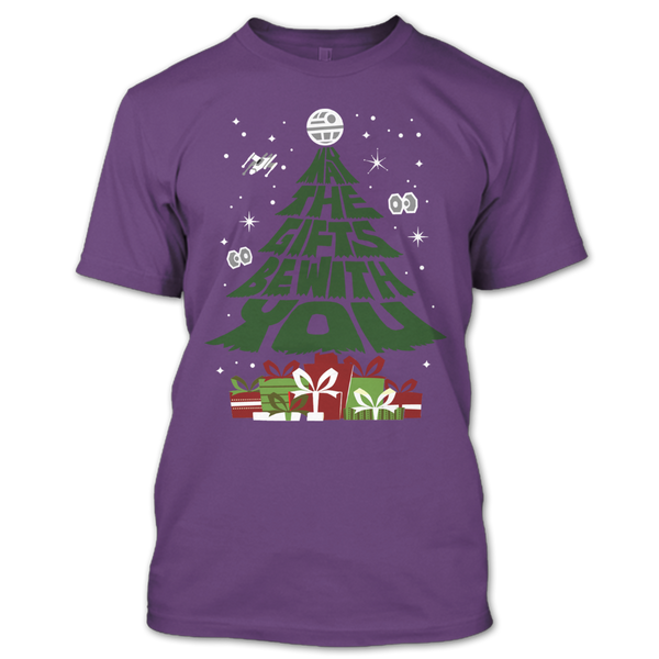 A black t-shirt with the shopify logo